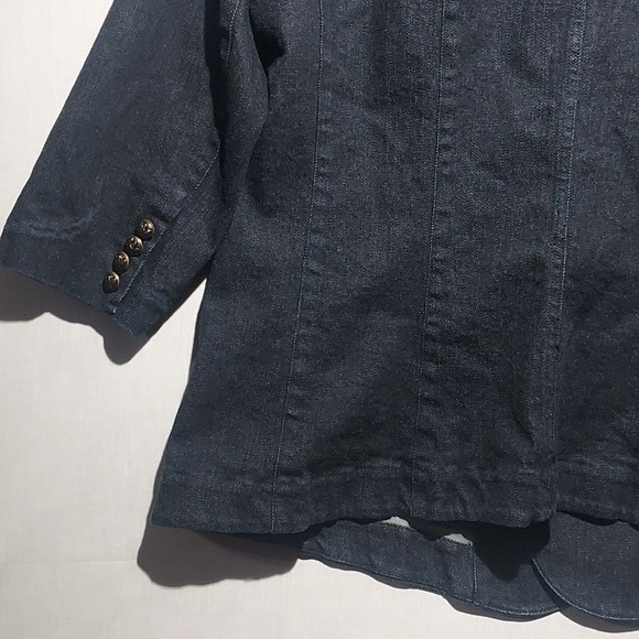 Lauren Jeans Company double-breasted women's‎ denim blazer size L/XL - Picture 5 of 7